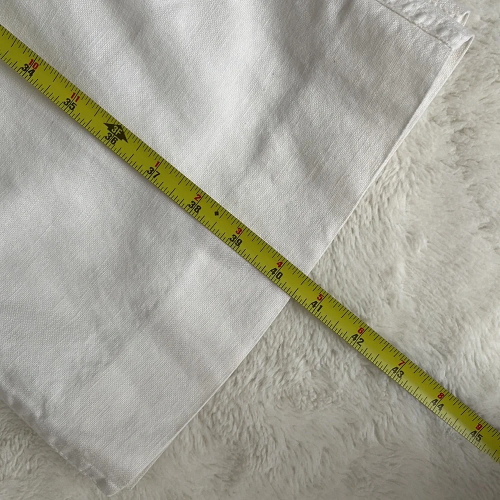 J.Crew 100% Linen Favorite Fit Straight Wide-Leg Womens Size 12
